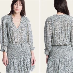 Frye Cara Smocked Dress Size Small